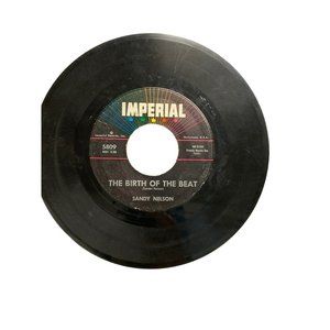 Vintage 7” 45 RPM vinyl record Sandy Nelson drums are my beat the birth of the b